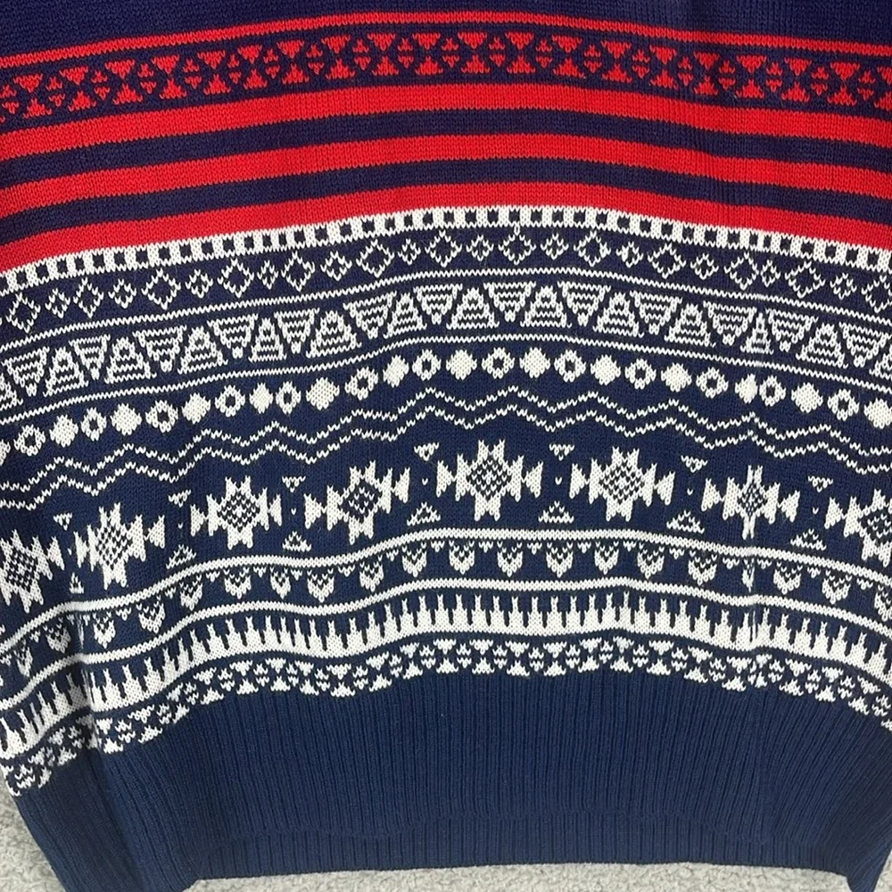 NFL New England Patriots v-neck long sleeve sweater men’s small pullover stretch - Picture 7 of 14